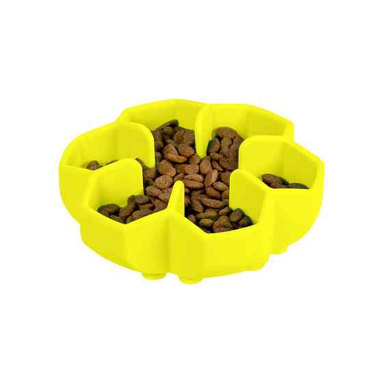 Миска для повільного харчування WAUDOG Silicone, 450 мл, жовтий Київ