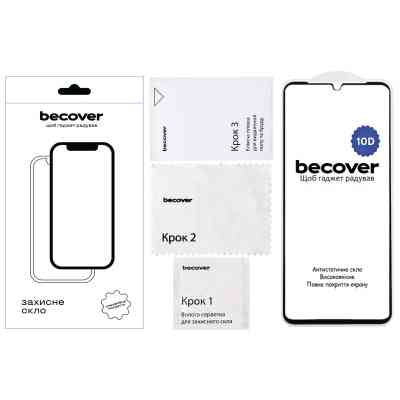 Стекло защитное BeCover Nubia V70 Max 10D Black (713557) Винница