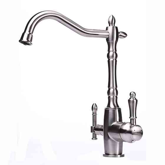 Смеситель для кухни под осмос Globus Lux LAZER GLLR-1000-8-STSTEEL (000019265) Киев