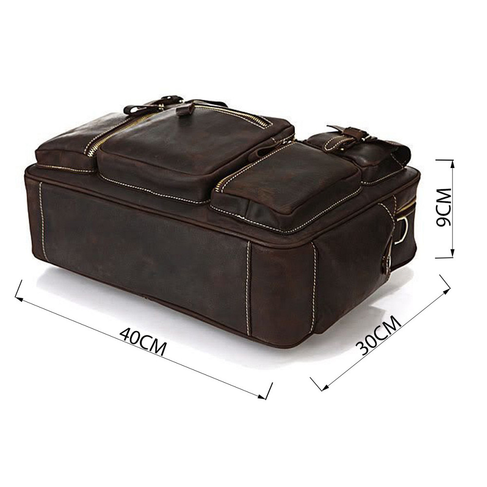 Сумка мужская Vintage 14757 в винтажном стиле Коричневая Киев - изображение 13