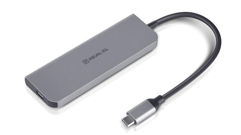 Концентратор REAL-EL CQ-700 Space Grey USB hub Харків - фото 6