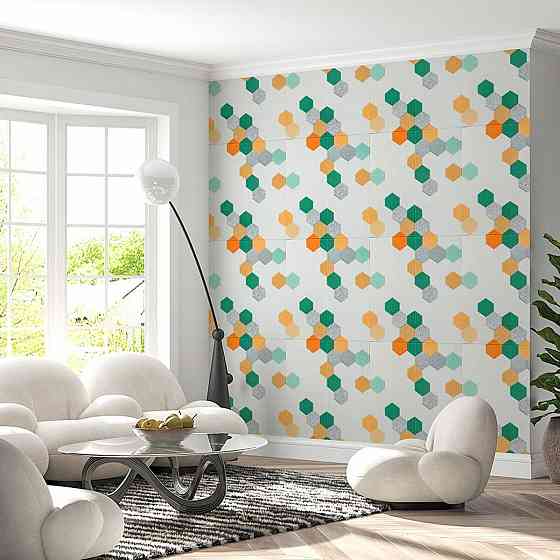 Панель стеновая 3D 700х700х4мм Мозаика зелёно-жёлтая SW-00002015 Киев