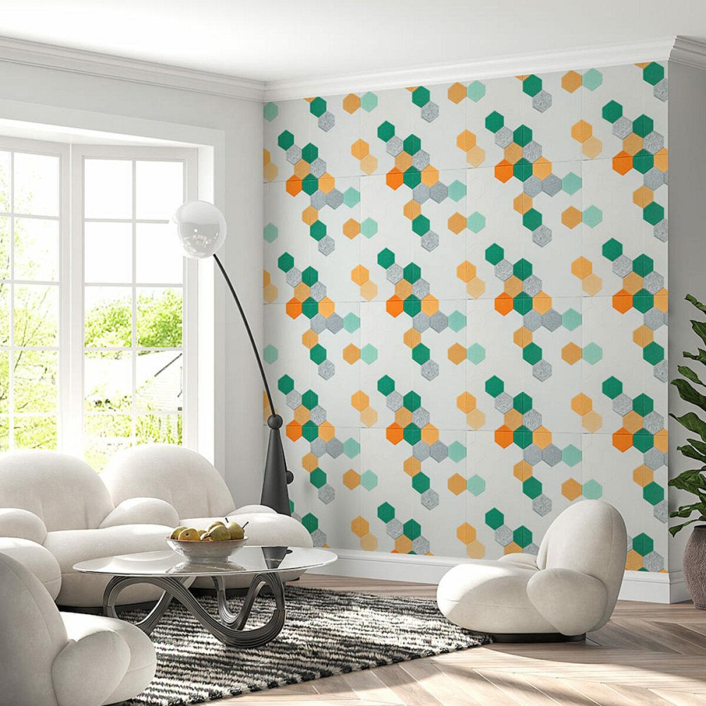 Панель стеновая 3D 700х700х4мм Мозаика зелёно-жёлтая SW-00002015 Киев - изображение 5