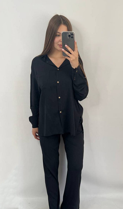 Костюм женский летний лён Черный 42/44 Харьков - изображение 8