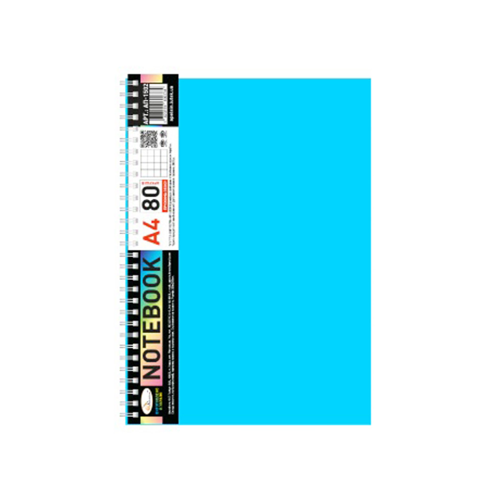 Блокнот А4 АП-1502(Light Blue) 80 аркушів, пружина збоку Вінниця - фото 1