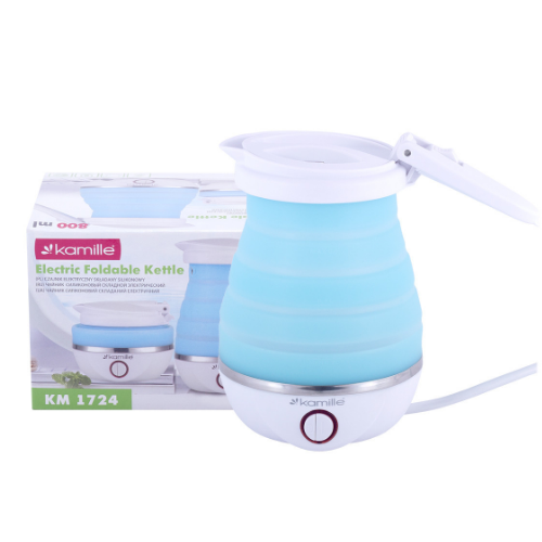 Електрочайник 0,8л 750W силікон (диск) блакитний/білий 1724 KAMILLE Житомир - фото 7