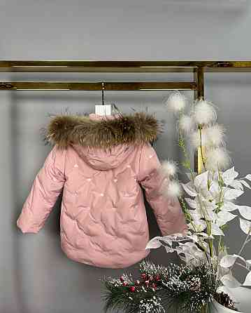 Детская розовая зимняя куртка для девочки 92,116 Николаев