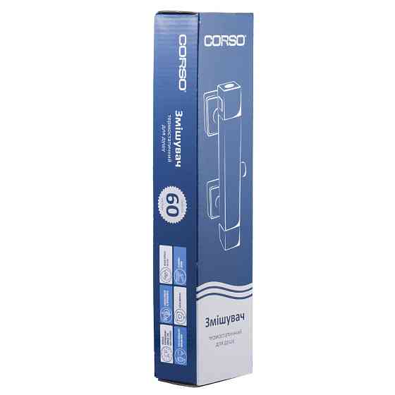 Corso Смеситель PANARO Ø25 термостатический для душа CORSO ED-2D185C (9659300) Київ