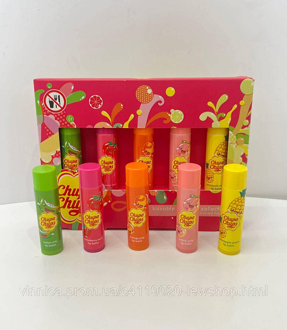 Набор бальзамов для губ Chupa Chups Lip Balm Черновцы - изображение 2