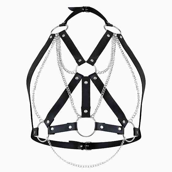 Портупея жіноча Art of Sex - Aiden Leather harness, Чорна XS-M Sex Aura Київ