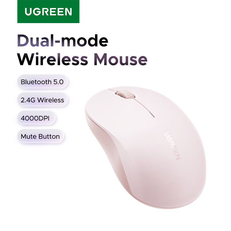 Маніпулятор миша бездротова UGREEN M331 Multi-mode Wireless Mouse Pink Одеса - фото 3