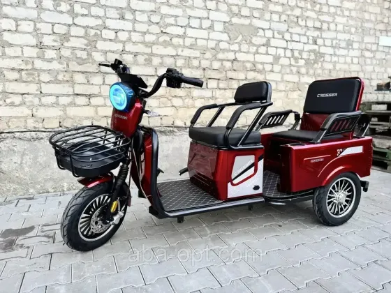 Електротрицикл з кузовом CROSSER TR-5 1000W-72V-24Ah шини 10"/10" купити дешево в Україні Одеса