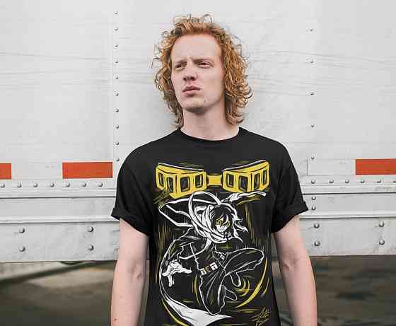 Футболка з аніме принтом Моя геройська академія оверсайз (S/M/L) Чорний AnimeJ0858 Дніпро