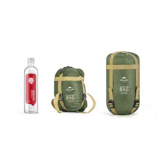 Спальний мішок Naturehike LW180 Mini NH21MSD04, правий, темно-зелений Киев