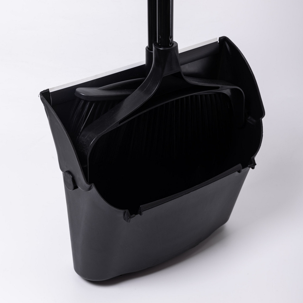 Yiwu Набір віник і совок на довгій ручці для підлоги 32×29×95 (см) Чорний HP-45-2 Коломия - фото 8