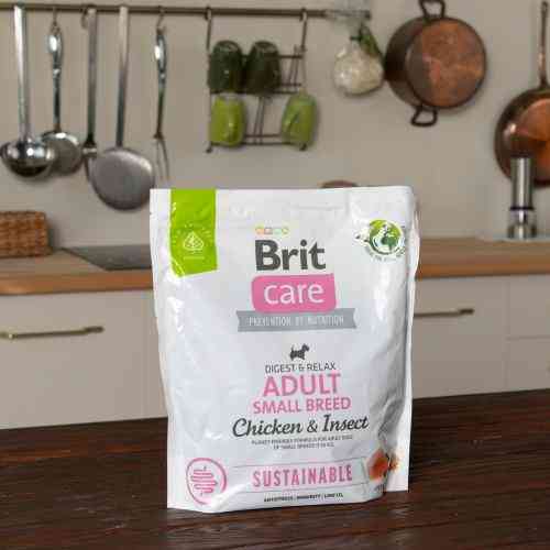Корм сухой Brit Care Dog Sustainable Adult Small Breed для собак малых пород с курицей и насекомыми 1 кг Киев