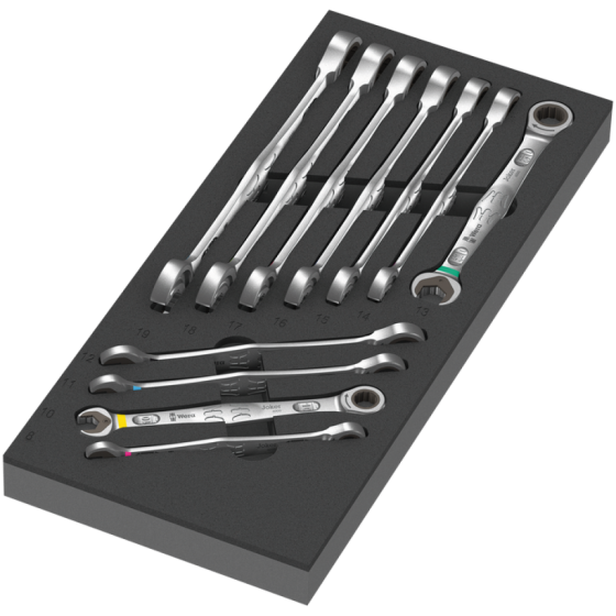 Набор ключей комбинированных Wera с трещоткой 8-19мм 11шт, в ложементе, Joker 6000 (05150120001) Одесса
