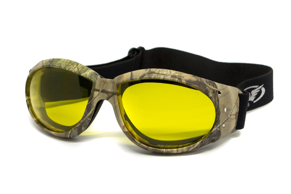 Окуляри захисні з ущільнювачем Global Vision Eliminator Camo Forest (yellow), жовті в камуфльованій оправі Запоріжжя - фото 1