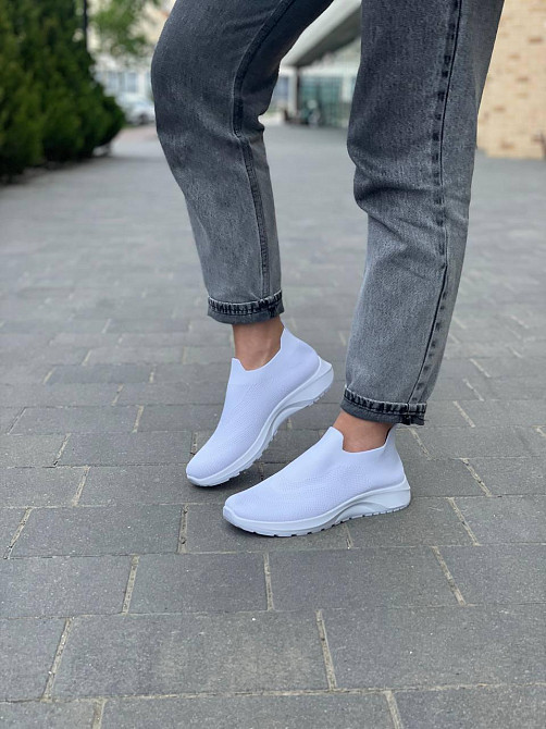 Fashion Жіночі сліпони білі FASHION 300-15 весна-літо / Зручні мокасини сітка літні р. 38-41 Коломия - фото 3