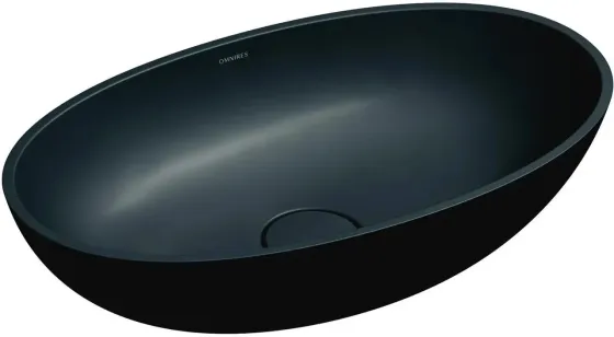 Раковина  Omnires 60X35X17 Cm / 14 L Black Lava Shell SHELLUNBLV Киев