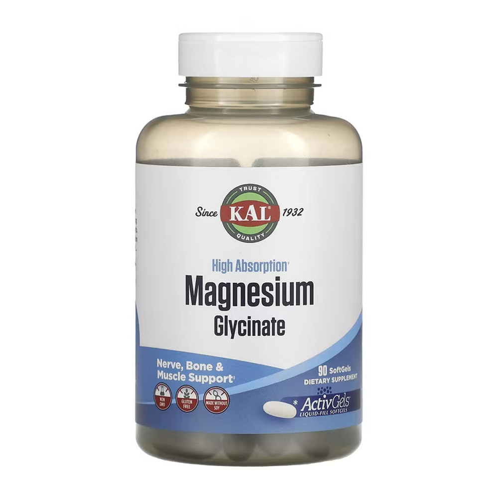 Магній гліцинат KAL Magnesium Glycinate 90 капс Київ - фото 1