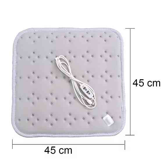 Usb подушка з підігрівом на стілець або крісло в автомобіль 3 режими 45см з таймером відключення Вінниця