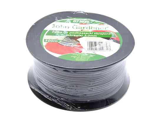 Жилка косарки "JohnGardener" армована кругла 100 м діаметр 3,0мм Стрый