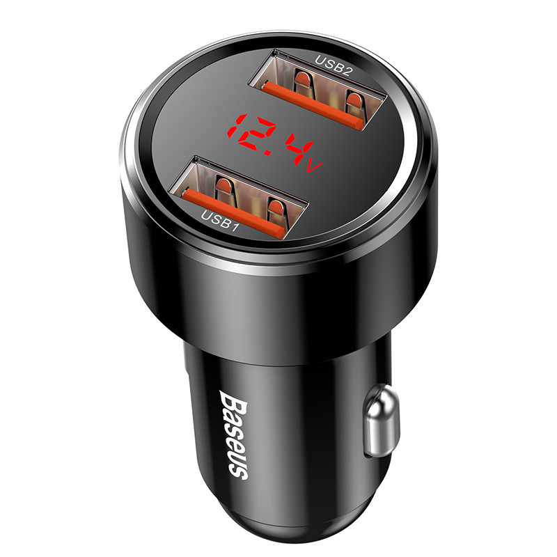 Автомобільний зарядний пристрій Baseus Magic Series Dual QC Digital Display 45W Black Київ - фото 8