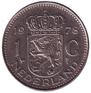 Монета 1 гульден. 1978 рік, Нідерланди. Полтава - фото 1
