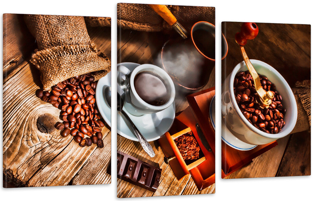 Модульная картина в гостиную / спальню Кавова естетика Art-623_3 100x150 см Киев - изображение 1