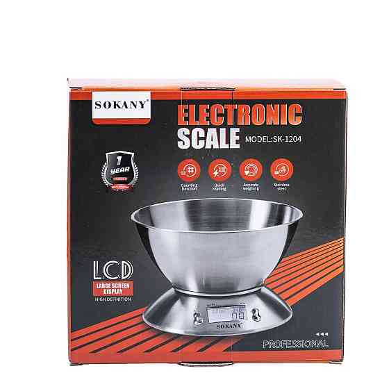 Весы кухонные Sokany SK1204 электронные  5 кг с чашей SK1204 Киев
