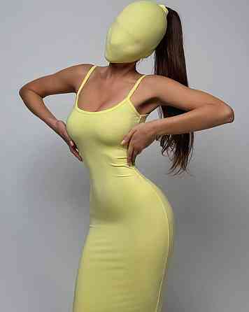 Жіноче елегантне вечірнє довге плаття з еластичної віскози Лимонний, 44/46 Одеса