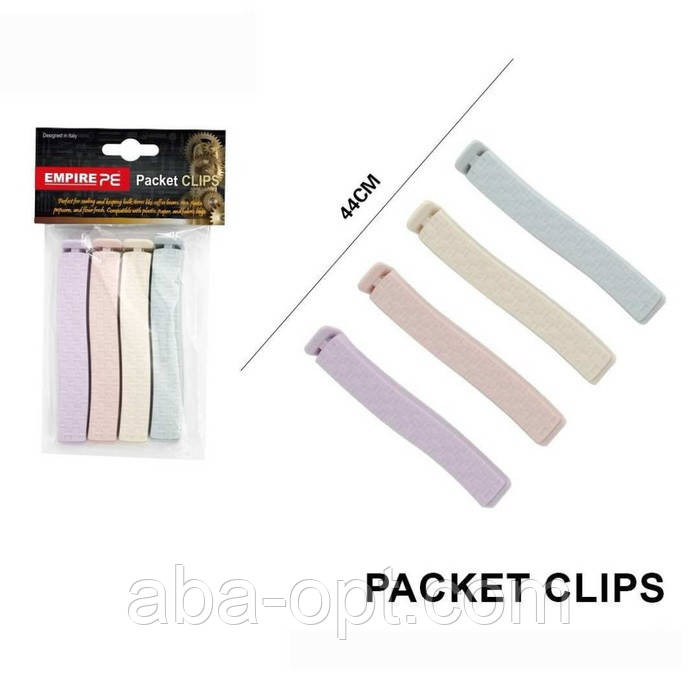 Набір кліпс для пакетів L10 см Карло (4 шт) Одеса - фото 1