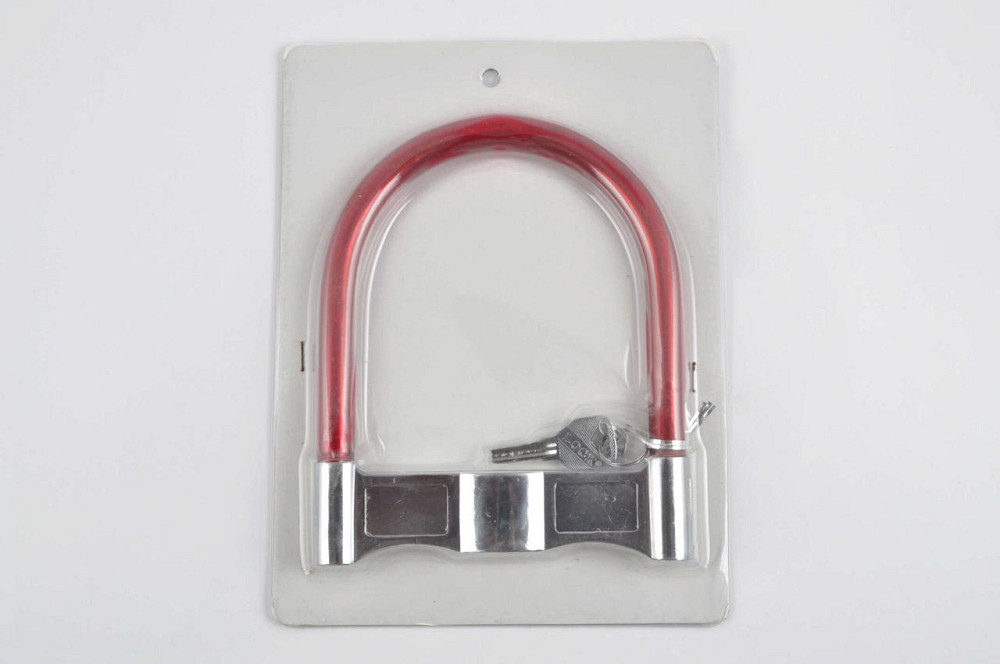 Замок противоугонный (U-образная скоба, L-135mm, d-14mm) (красный) Мукачево - изображение 1