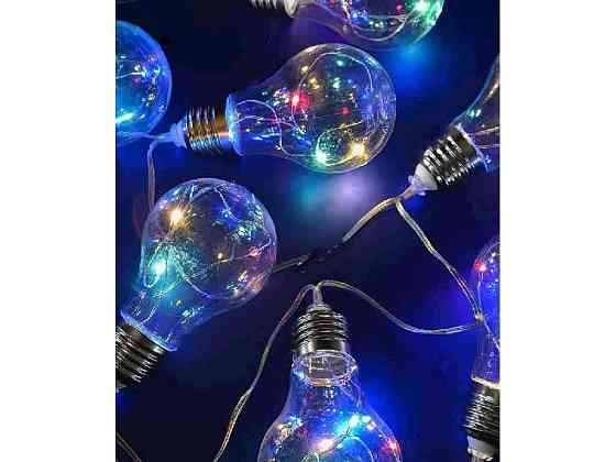 Гірлянда Лампочки 40мм 20LED прозорі мульті 7м 13641-54 ТМ КИТАЙ   Solmir Київ