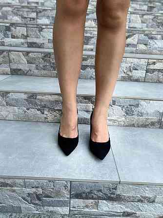 Comer Туфлі жіночі COMER чорні еко-замша висота каблука 8см розмір 39 ( ) Коломия