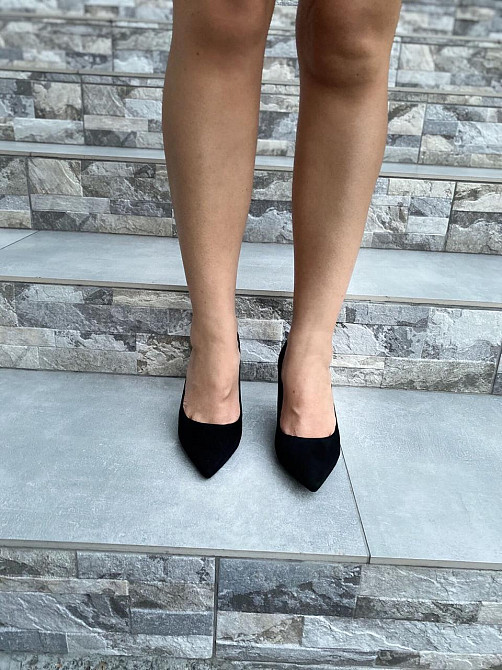 Comer Туфлі жіночі COMER чорні еко-замша висота каблука 8см розмір 39 ( ) Коломыя - изображение 5