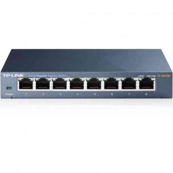 Комутатор TP-Link TL-SG108, 8х10/100/1000 Мбіт/с настільний комутатор (TL-SG108) Киев