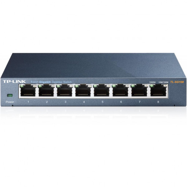 Комутатор TP-Link TL-SG108, 8х10/100/1000 Мбіт/с настільний комутатор (TL-SG108) Киев - изображение 1
