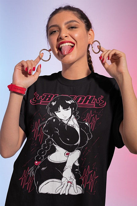 Футболка для мальчика аниме Блич оверсайз (рост от 165 до 180 ) Черний AnimeJ0210m Днепр - изображение 3