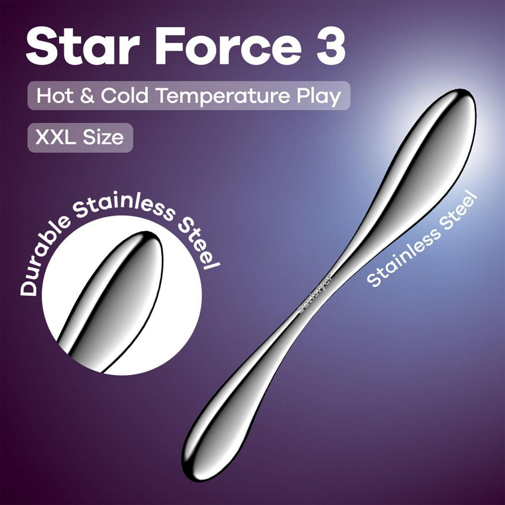 Металевий дилдо Satisfyer Star Force 3 Sex Aura Київ - фото 6