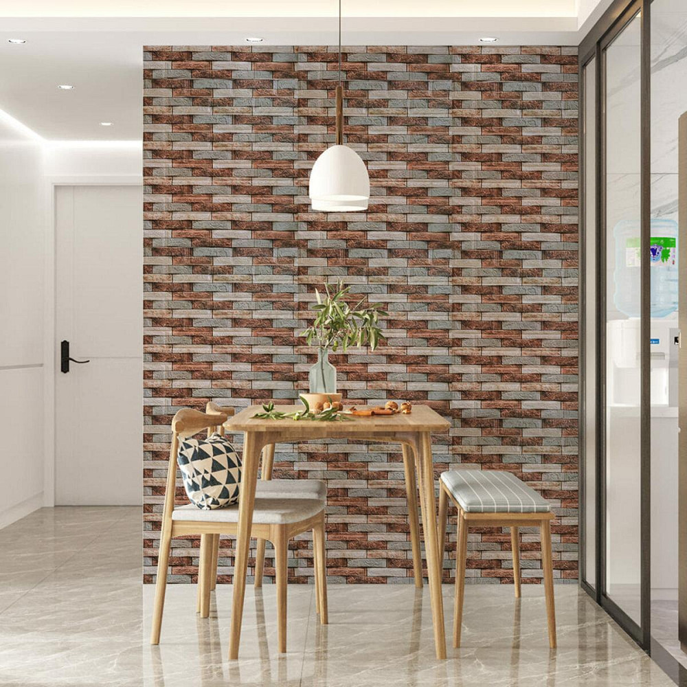 Декоративная 3D панель 700х770х4мм Коричневый кирпич песчаник (340) SW-00000531 Киев - изображение 5