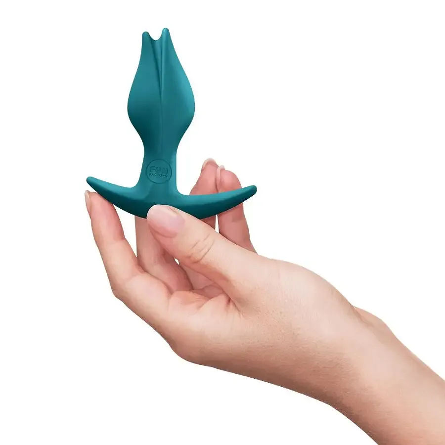 Анальная пробка Fun Factory BOOTIE FEM Bottle Green, в виде бутона, диаметр 2,9 см, тонкий ограничитель Львов - изображение 5