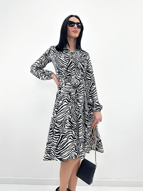 Повседневное платье миди Kate 42-44, Трехнитка начес, Белый Киев - изображение 2