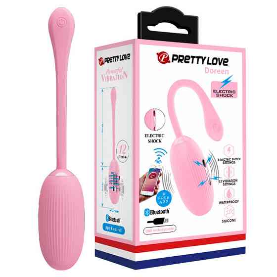 Віброяйце - Pretty Love Doreen Electric Shock Egg Light Pink (App) Sex Aura Київ