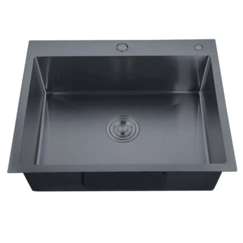 Кухонна мийка Zerix ZH5843-215 Nano-Black з нержавіючої сталі (3.0/0.8) MX1584 Харків - фото 1