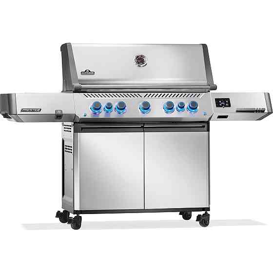 Газовий гриль Napoleon Prestige P 665 Connected з бічною конфоркою Sizzle Zone та вертілем (69632) нерж сталь P665VXRSIBPSS Код: Рівне