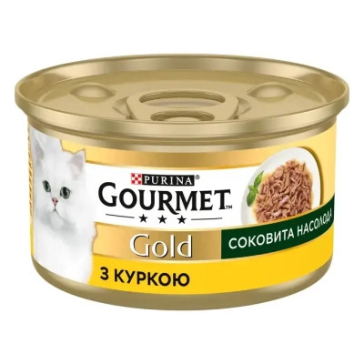 Консервы для кошек Purina Gourmet Gold Сочное наслаждение с курицей 85 г (8445290823342) Винница - изображение 1