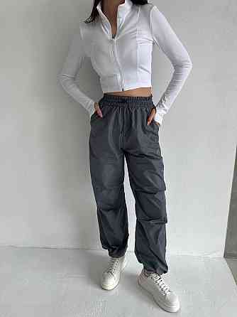 Женский прогулочный костюм двойка: кофта и штаны микродайвинг + плащевка Белый, 46/48 Одесса