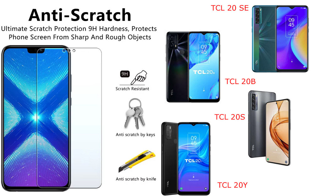 Защитное стекло NeoGlass для TCL 20 SE, TCL 20B, TCL 20S, TCL 20Y – ультрапрозрачное и устойчивое Киев - изображение 1